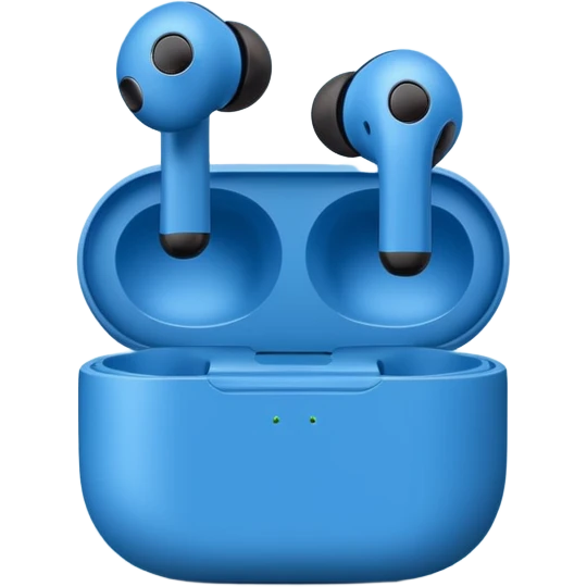 blue wireless earbuds emoji