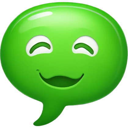 green chat bubble with a smiley face emoji