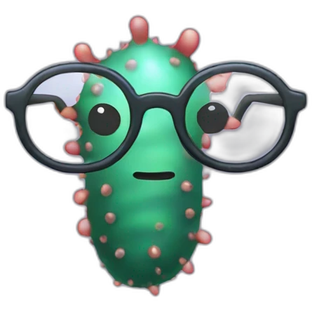 Sea cucumber with glasses emoji