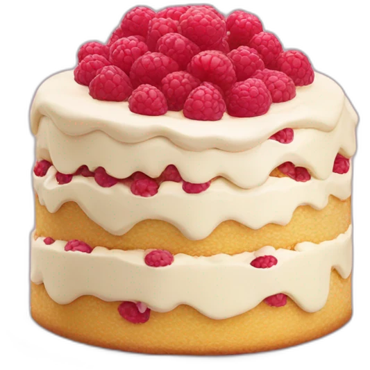 cream and raspberry cake emoji