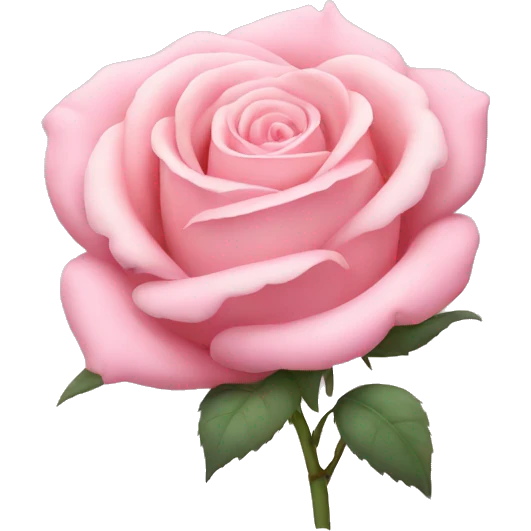 Pastel pink rose emoji
