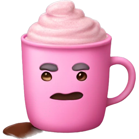 pink hot chocolate  emoji