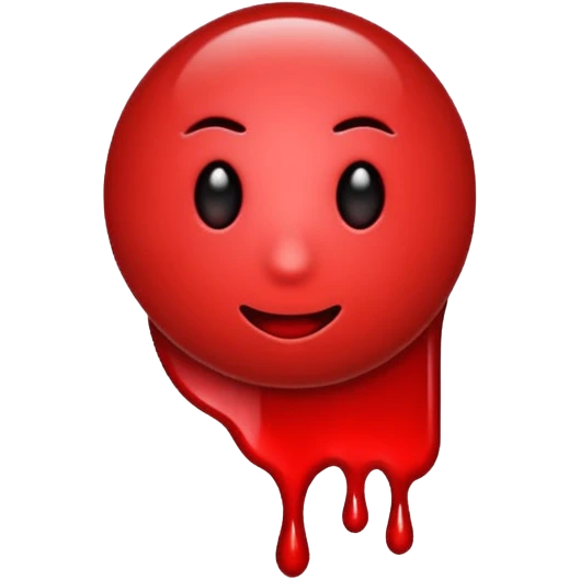 blood emoji that is a mix or red & black emoji