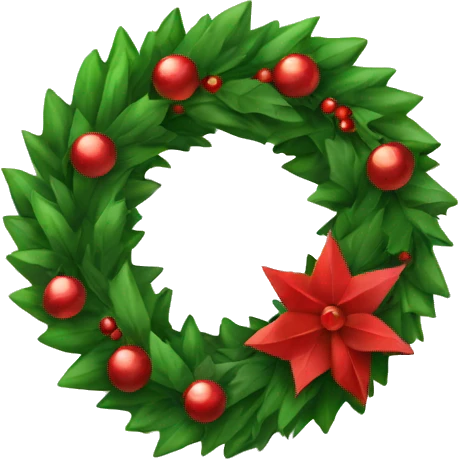 christmas wreath emoji
