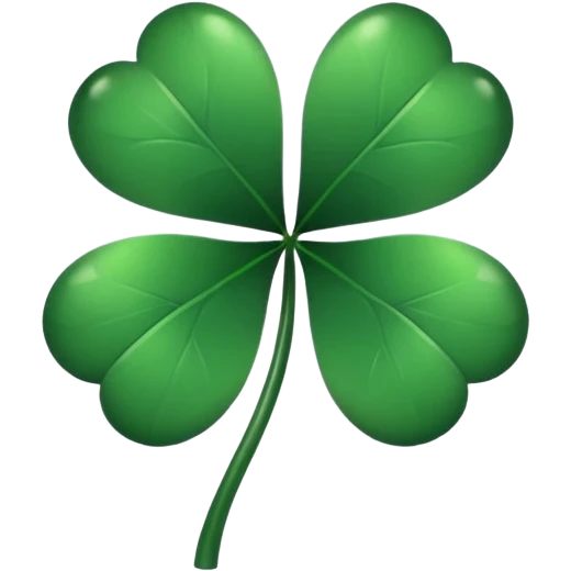 Siyah 5 yaprakli yonca emoji