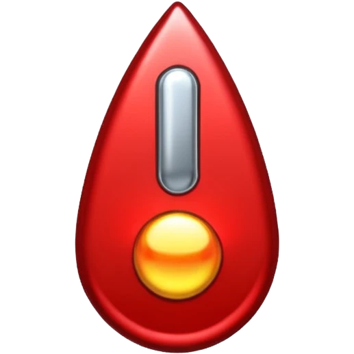 glitter red pin emoji