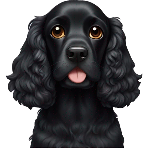 Black cocker spaniel  emoji