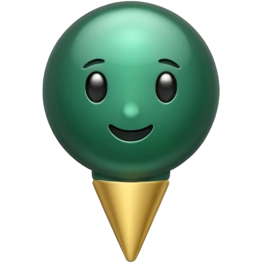 DARK GREEN pushpin emoji