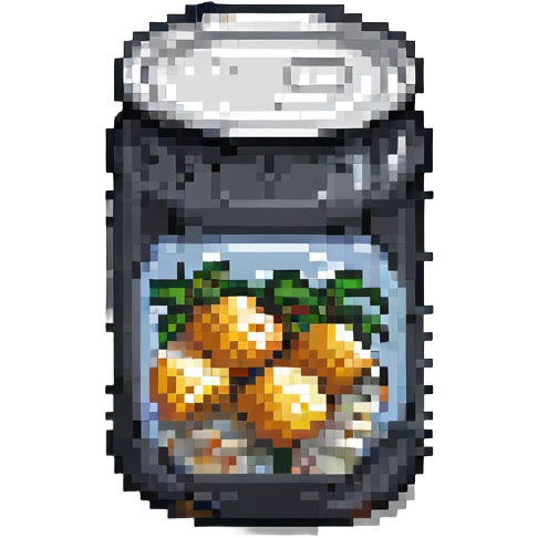 a can of cockles, pixel art style emoji