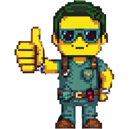 cool guy giving a thumbs up emoji