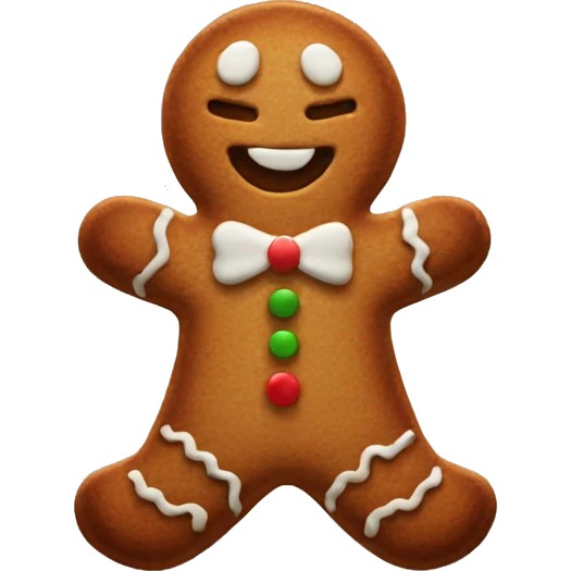 Gingerbread man emoji