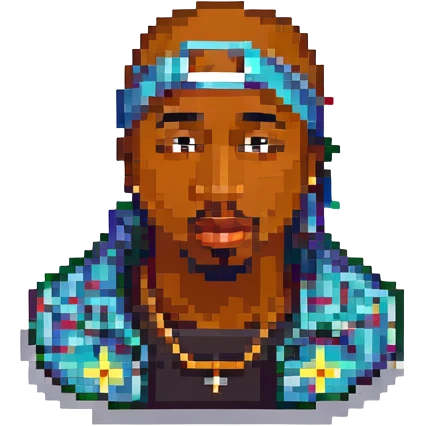 2Pac, no background emoji