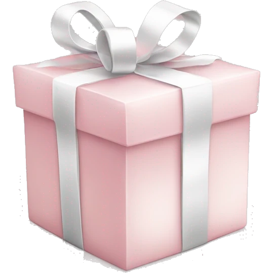 Light pink Christmas gifts under a white Christmas tree  emoji