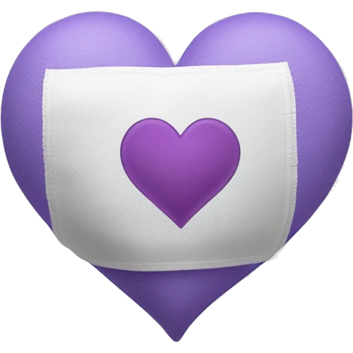 emoji of a violet heart similar to 💜with a healing bandage and have a white or light gray bandage wrapped around it, like this emoji❤️‍🩹. The bandage should be positioned diagonally across the heart, giving the appearance that the heart is being healed.  emoji