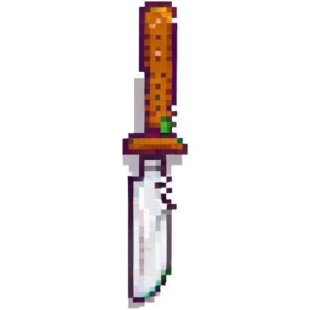 pixel art butcher knife, simple pixelated style, clear shape emoji