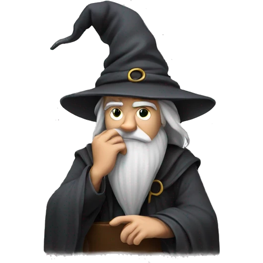 Wizard thinking hard emoji
