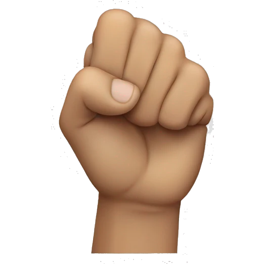 two hands in a fist with only the smallest finger out and interlocking emoji