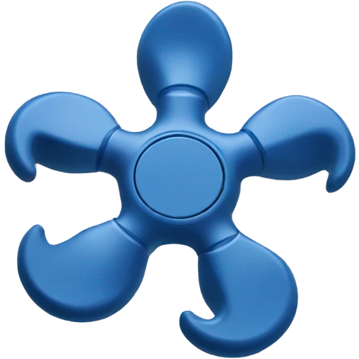 fidget spinner blue emoji