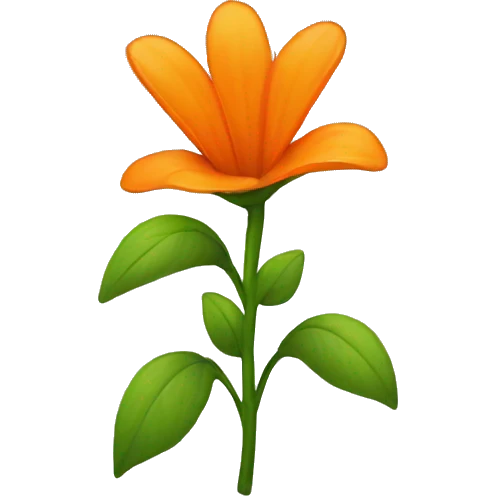 Orange flower emoji