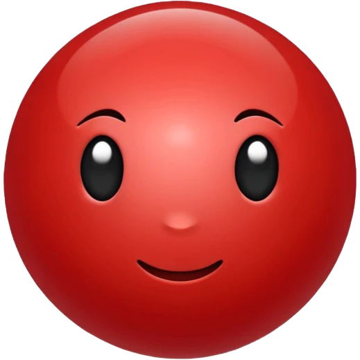 glitter bolinha vermelha pequena emoji