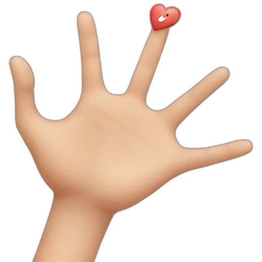 coeur avec les mains emoji