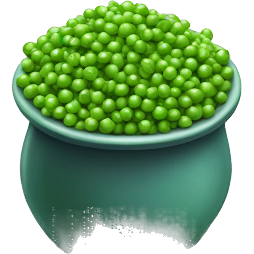 Big overflowing pot of wasabi peas emoji