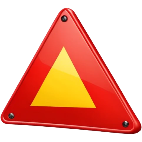 Red flag triangle emoji