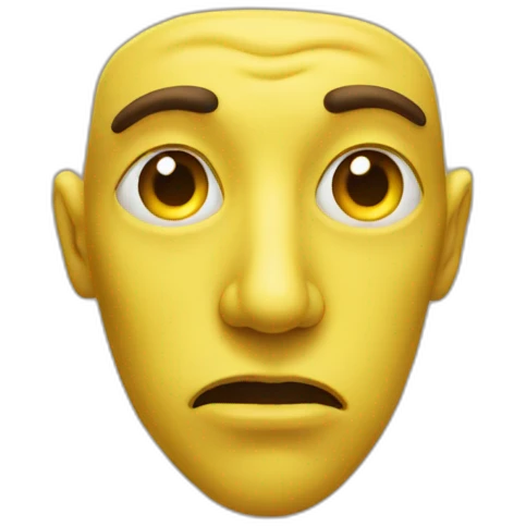 yellow face giant nose emoji