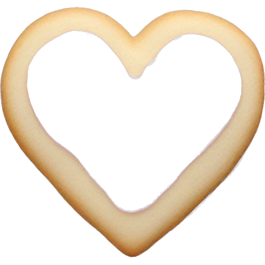 Heart sugar cookie emoji
