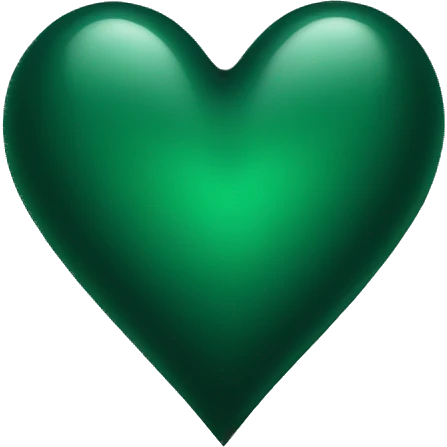 Dark green heart emoji