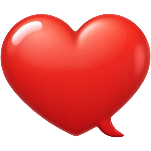 There's a red heart inside the thought speech bubble emoji