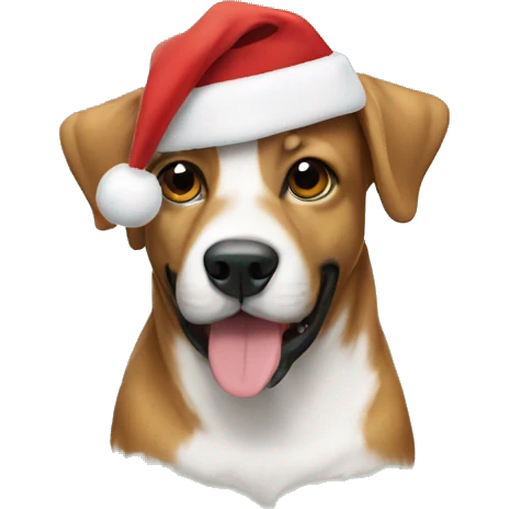 Dog christmas emoji