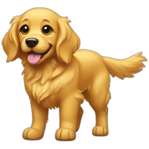 golden retriever dig emoji