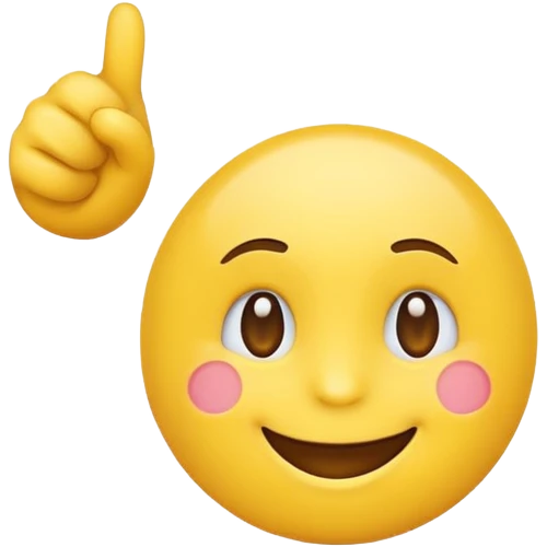 A normal smiling yellow emoji like the basic iPhone one's pointing to its head like it has a great idea emoji