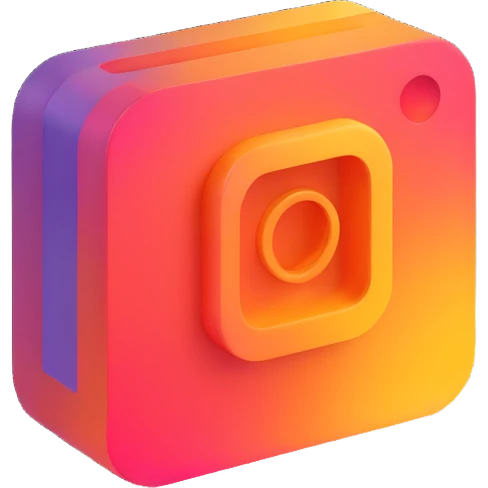 3D Instagram icon emoji