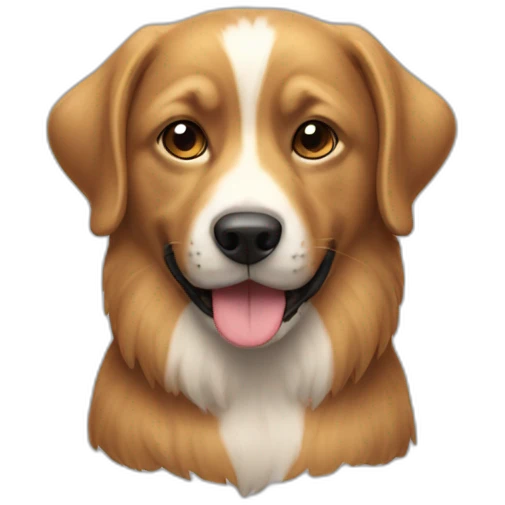 Chien sur un chat emoji