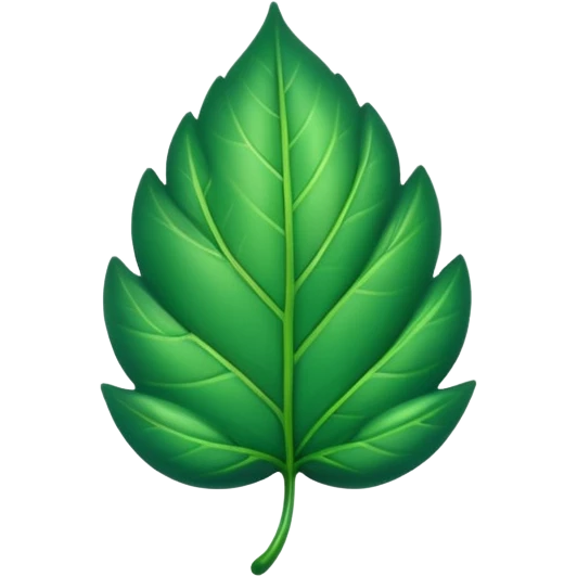 One Oval Green Leaf emoji