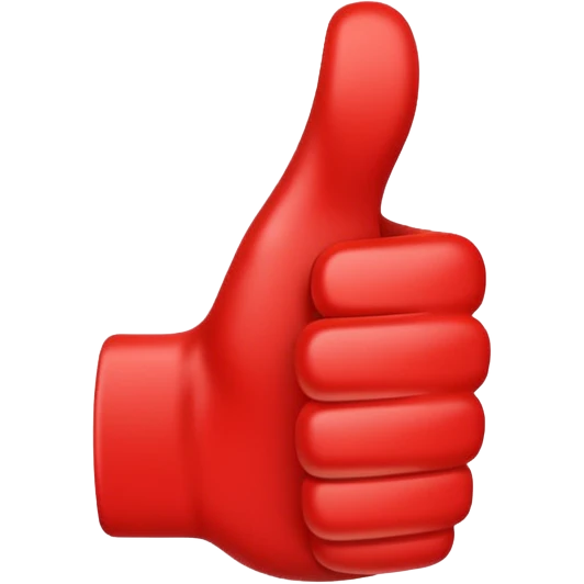 crea un dedo de like en color rojo al centro debe ir la frase caja cusco emoji