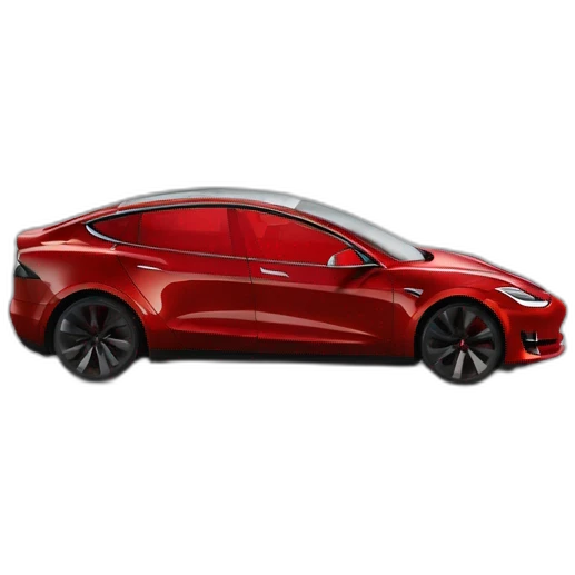 Tesla car red line diagonally  emoji