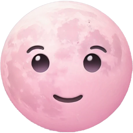 pastel pink moon emoji