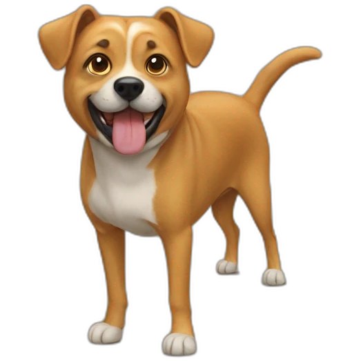 chat sur un chien emoji