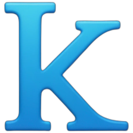 blue colored letter k emoji