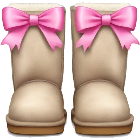 Uggs with pink bows emoji