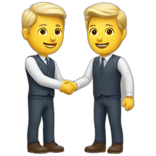 two white guys shaking hands emoji
