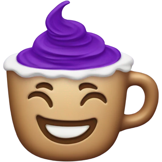 Purple latte emoji