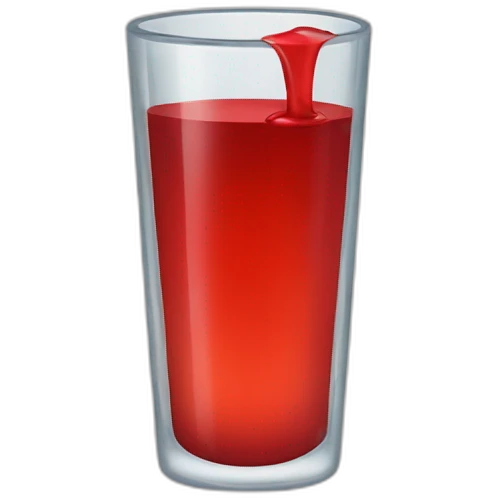 shotglass filled with red fluid emoji