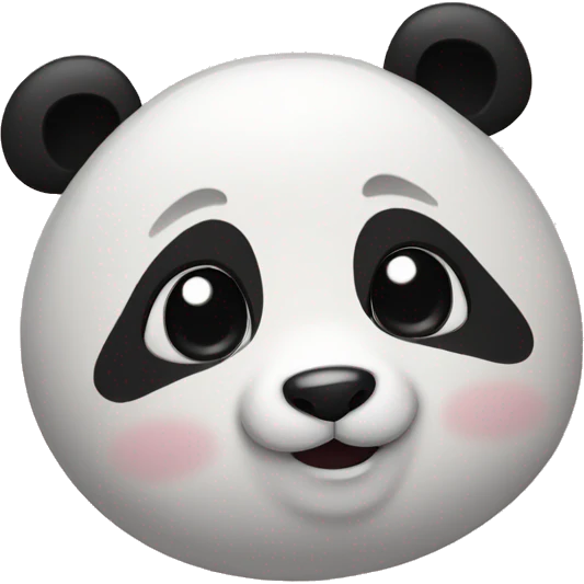Panda blushing emoji