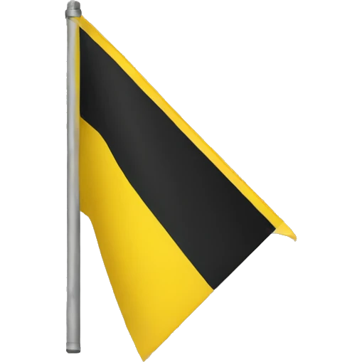 yellow trangle flag emoji
