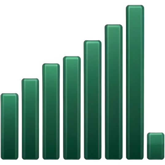 dark green growth graph emoji