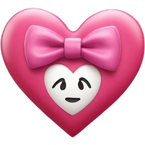 Burgengy heart with bow emoji